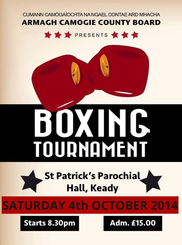Armagh County Camogie board presents Keady fight night boxing