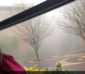 Smoke billows from St Patrick's High School in Keady