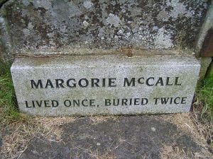 Marjorie McCall gravestone in Lurgan 