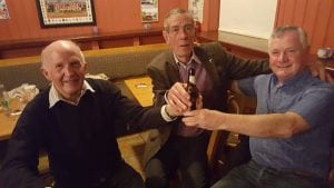 Brendan Clarke, Tom McParland and Peter McParland in the Rock Bar, Granemore