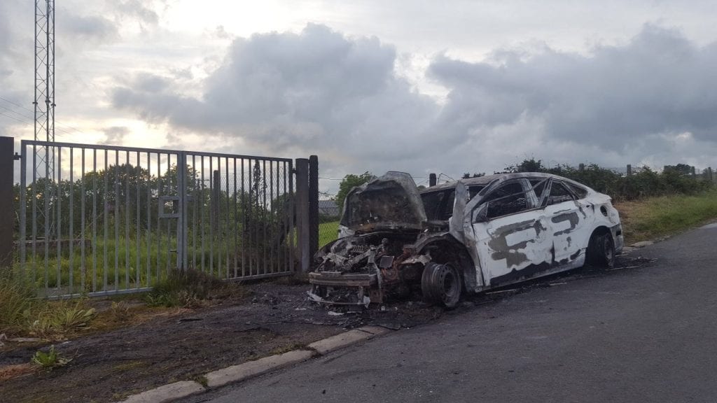 Car found burnt out on Dundrum Road in Tassagh
