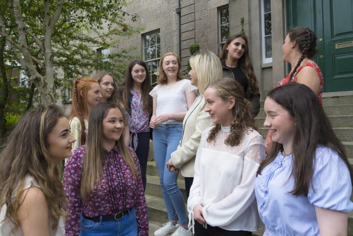 Students at St Catherine's College Armagh celebrate GCSE ...