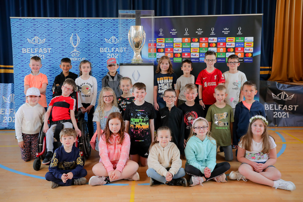 Uefa Super Cup visits Carrick Primary School