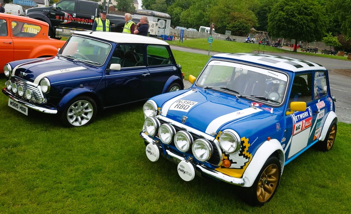 Two of the many marvellous Minis on display