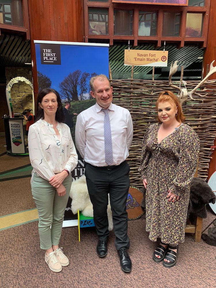 Lucia McKee, Unit Manager, Colm McCafferty, Interim Director of Children and Young Peoples Services, and Interim Deputy Manager Paula Feathers pictured at the event.