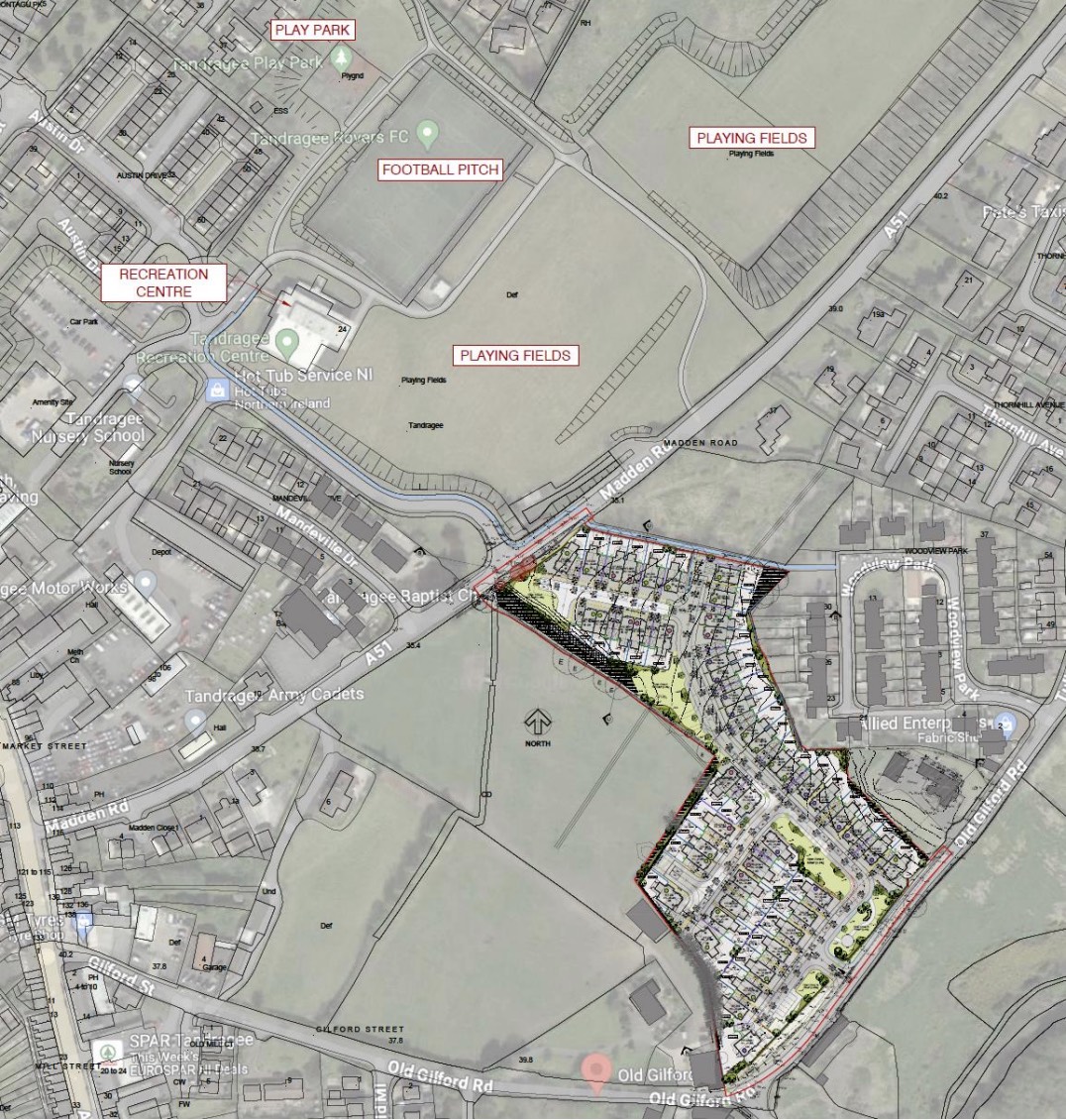 Plans for the new housing development in Tandragee