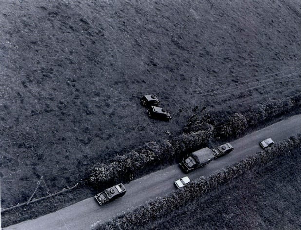 Murder scene at Carrickaness Road, in 1974.