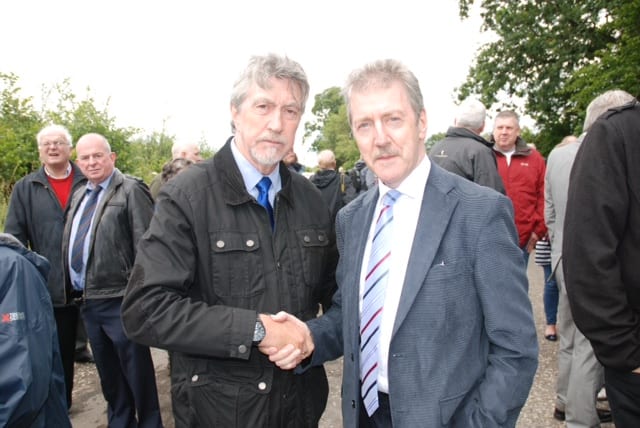 Mickey Brady with Stephen Travers who survived the massacre