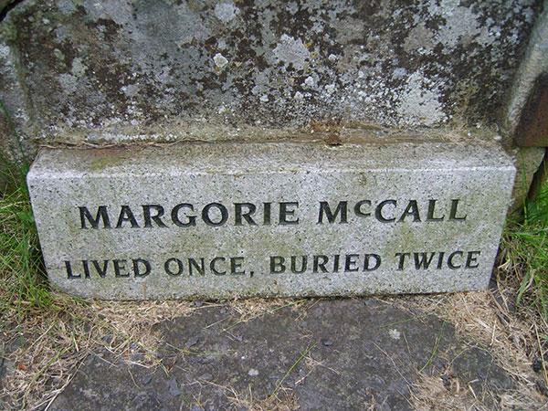 Marjorie McCall gravestone in Lurgan