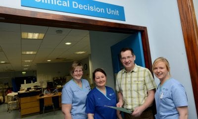 Mr Seamus O'Reilly, Associate Medical Director for Emergency Medicine, Southern Health and Social Care Trust pictured with some colleagues in the Emergency Department in Craigavon Area Hospital