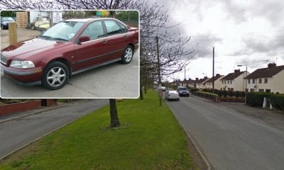 The Park View area of Newry and (inset) a maroon Volvo, similar to that of the suspect car