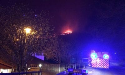 Slieve Brack mountain on fire. Pic: NIFRS South