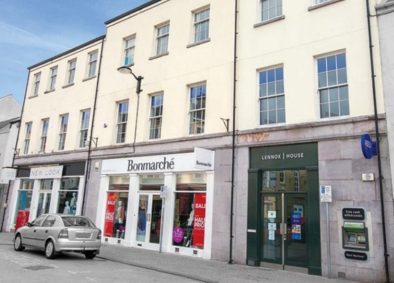 Armagh’s Lennox House shops and office complex is put up for sale