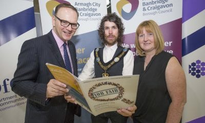 Attending the Job Fair in Banbridge on 16 June: Roger Wilson, Chief Executive of Armagh City, Banbridge and Craigavon Borough Council; Lord Mayor Garath Keating; and Ashley Russell-Cowan, Department for Communities.