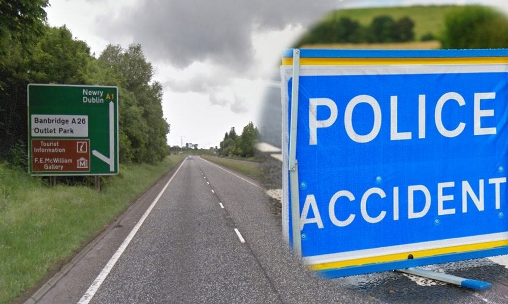 A1 northbound closed following two vehicle collision Armagh I