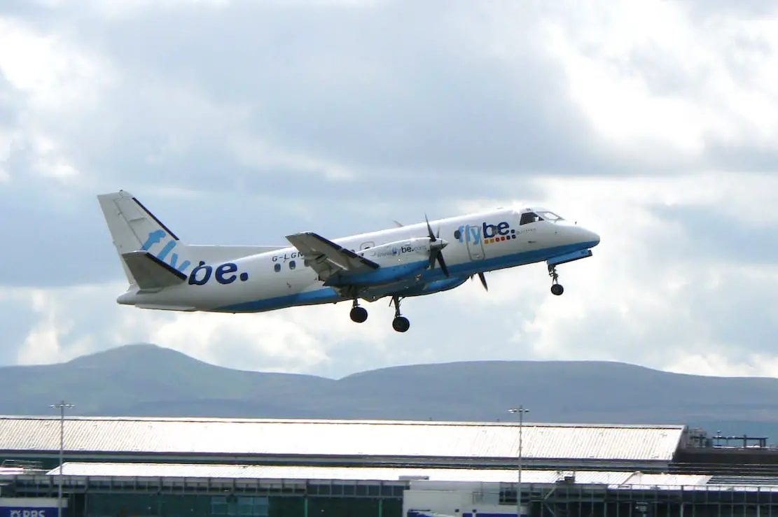 Dramatic image of plane following emergency landing at Belfast