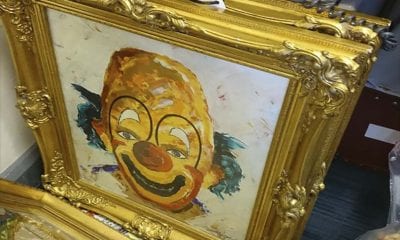 Creepy clown painting PSNI ARMAGH