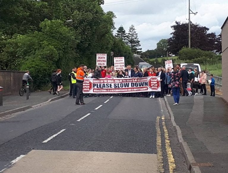 Middletown residents protest en masse against speeding drivers through