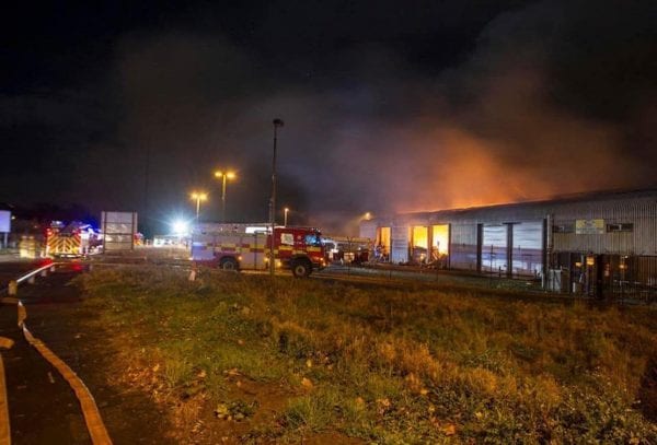 Firefighters tackle large blaze at industrial unit in Newry overnight ...