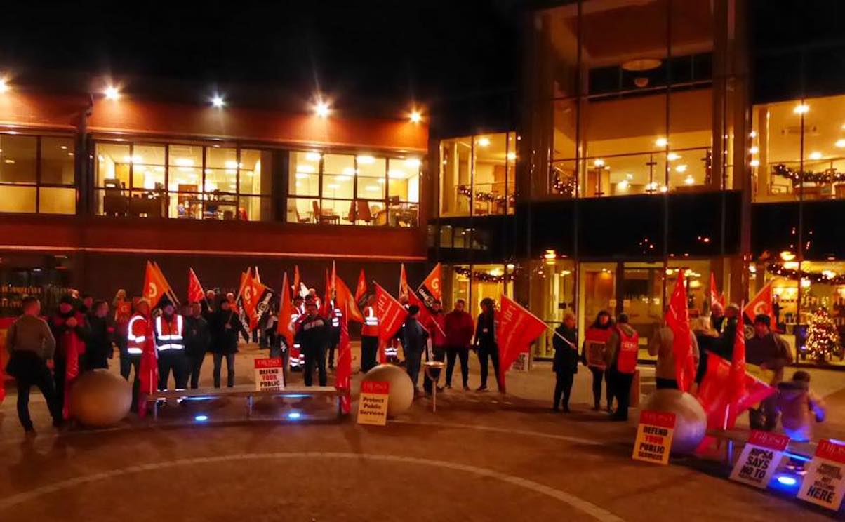 Protest Craigavon Civic Centre