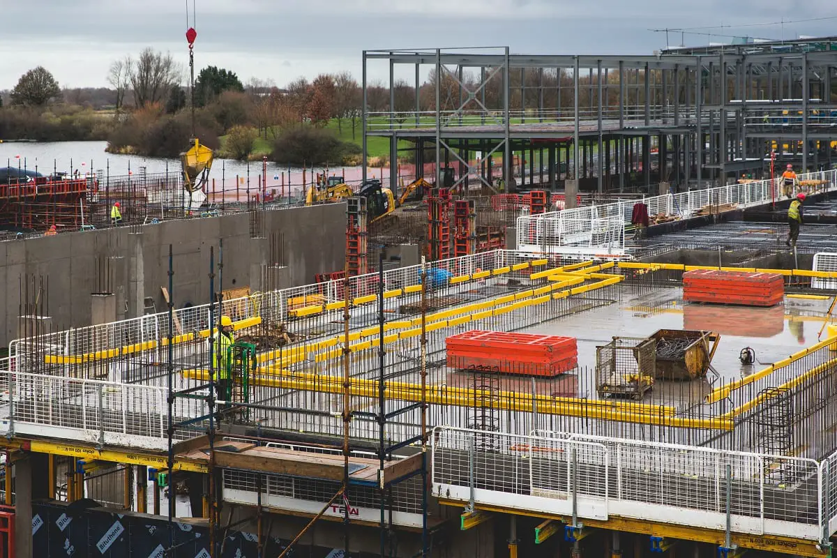 The building work ongoing at Craigavon leisure Centre