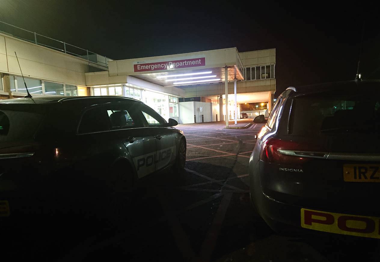 Police PSNI Emergency Craigavon Hospital