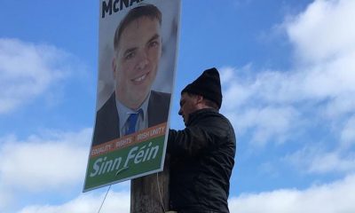 Election posters Sinn Fein Darren McNally
