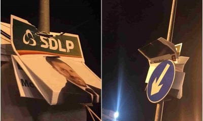 SDLP election posters vandalised