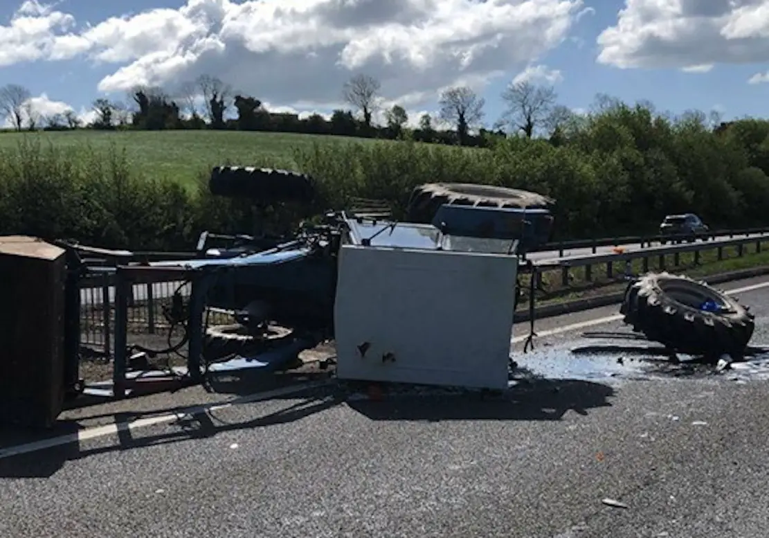 A1 tractor crash