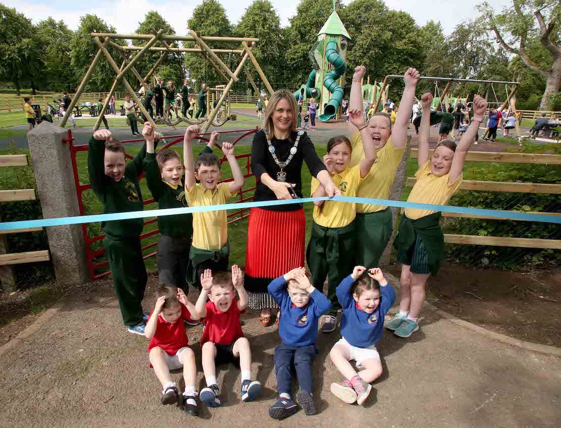 Official opening of Tannaghmore Gardens play park in Craigavon