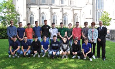 Delighted Year 14 students from St Patrick’s Grammar School who achieved outstanding grades at A level! Pictured are the group of 19 students who each gained 2 or 3 A/A* grades. The successful students are pictured with Mr Dominic Clarke, School Principal