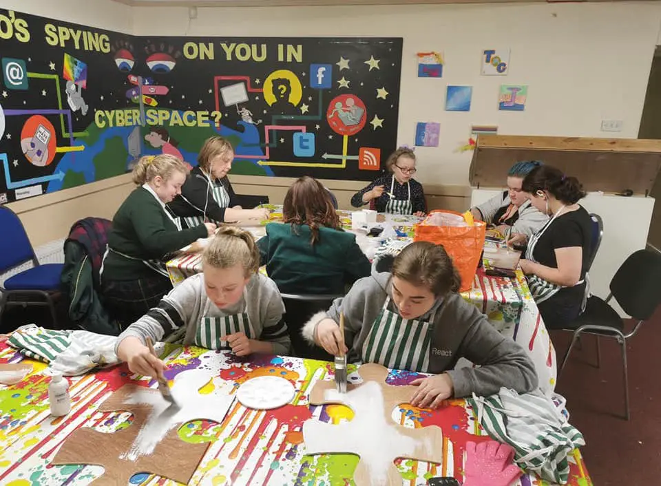 A youth group at REACT in Armagh