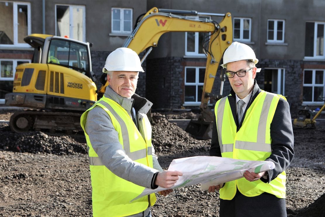 Pictured (L-R) are Ark Housing’s Chief Executive, Jim McShane and Dominic O’Neill, Corporate Acquisition Manager at Danske Bank