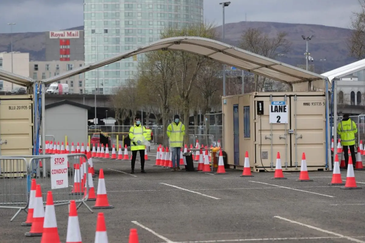 Coronavirus testing centre in belfast