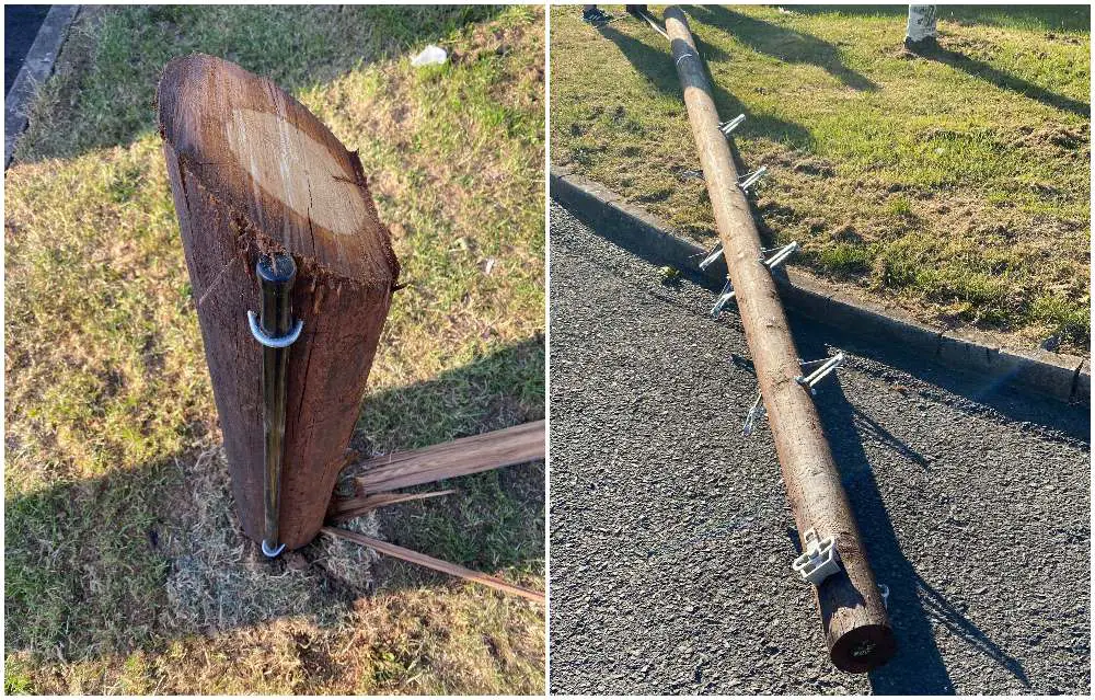 Pole vandalised Craigavon