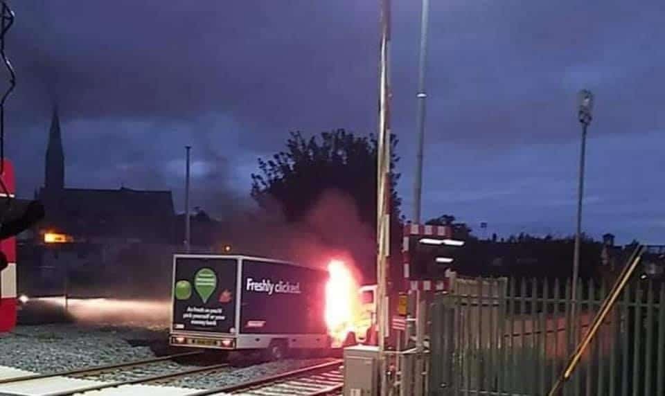 Tesco van burnt Lurgan