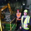 Finance Minister Conor Murphy with Re-Gen Waste’s MD Joseph Doherty on a visit to their waste recovery facility in Newry, to see their sorting processes first-hand and hear how they’ve adapted their working practices throughout the COVID-19 pandemic.
