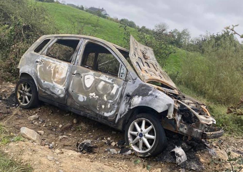 Burnt out car Crossmaglen