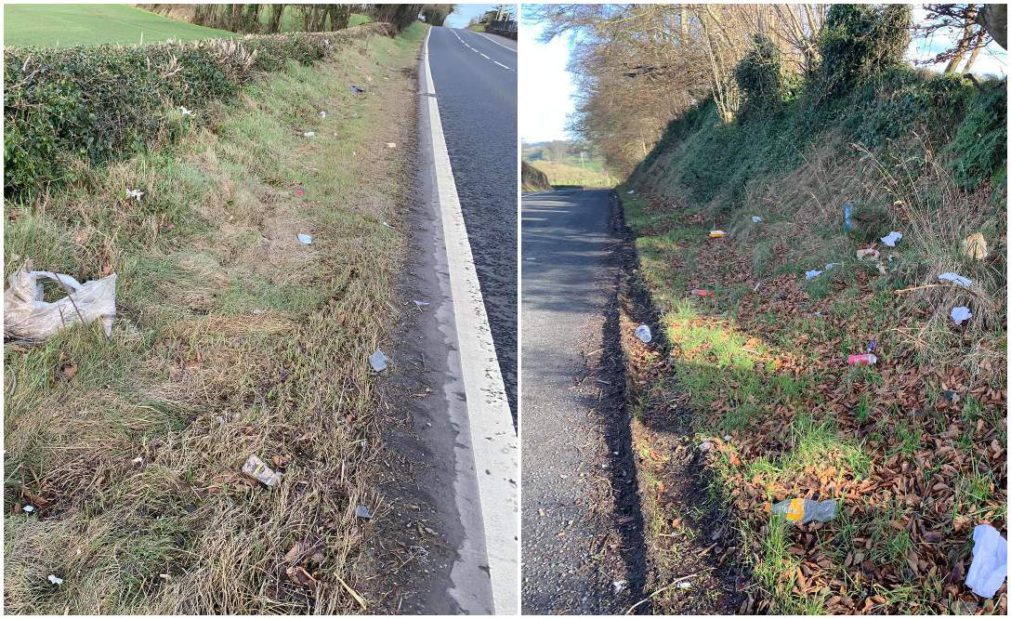 Litter on Armagh roads