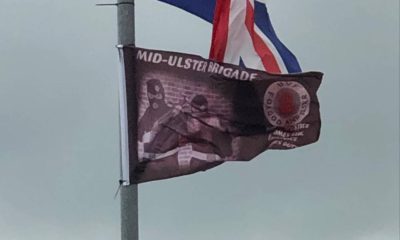 Paramilitary flags in Markethill
