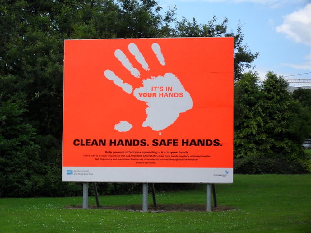 Covid safe hands Craigavon Hospital