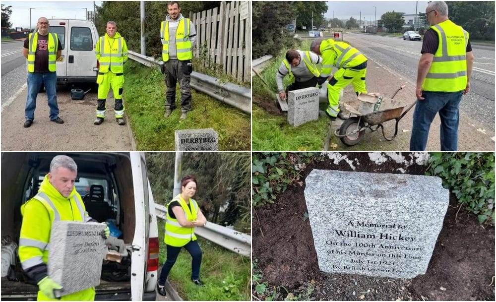 New boundary stone for Derrybeg and Lisdrumgullion