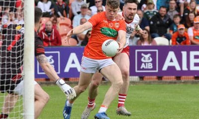 Aidan Nugent in action for Armagh against Tyrone