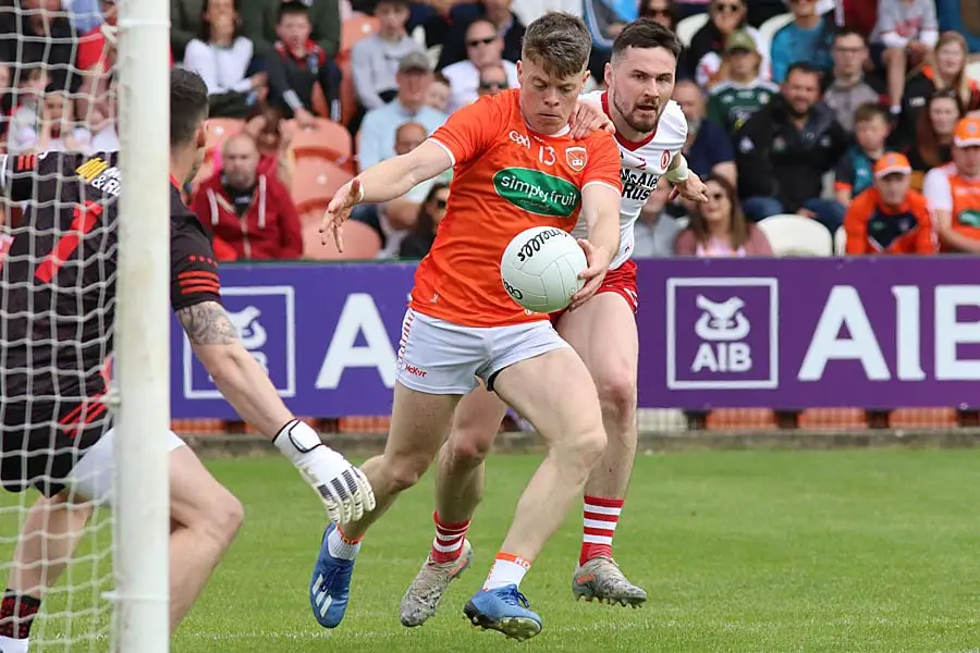 Aidan Nugent in action for Armagh against Tyrone