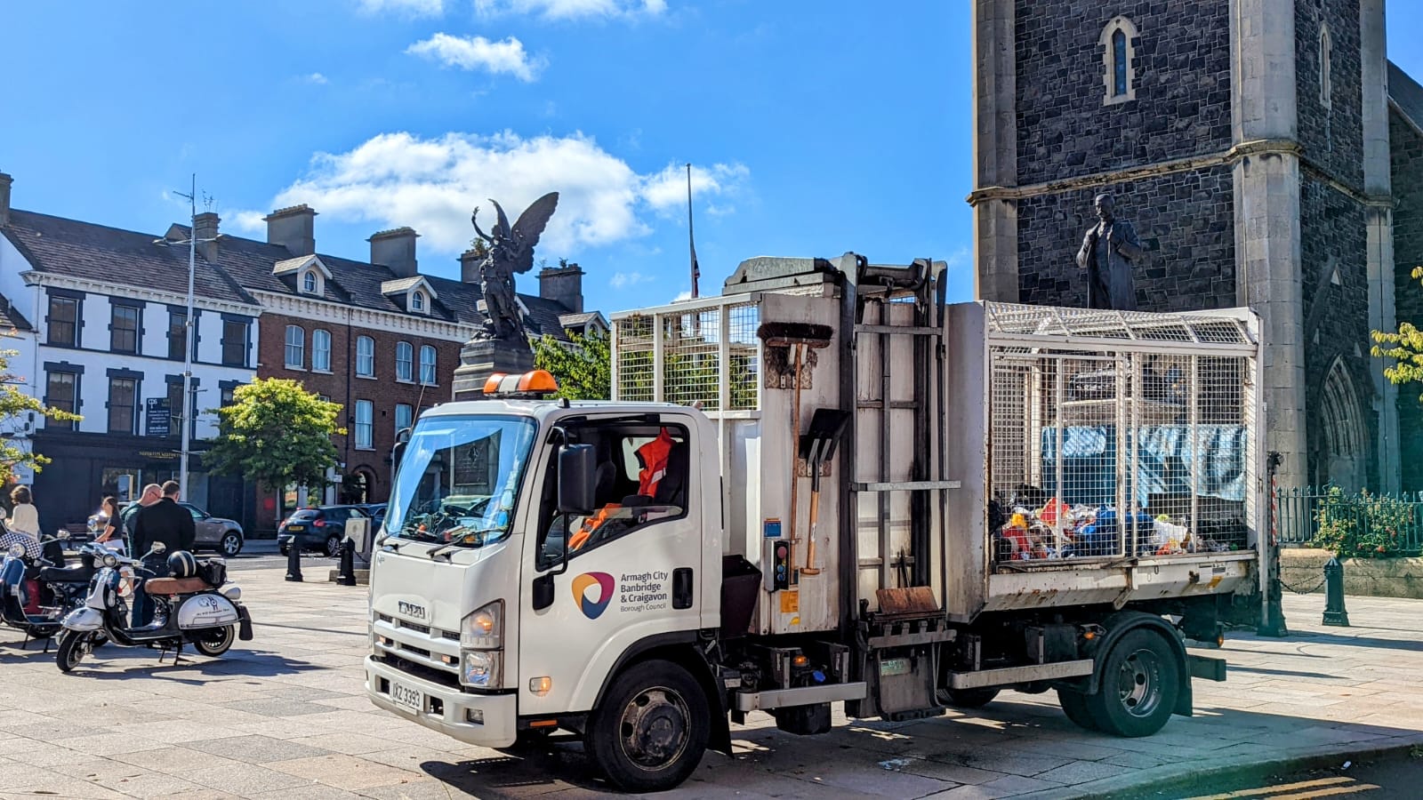 Bin lorry Portadown ABC Council strike rubbish