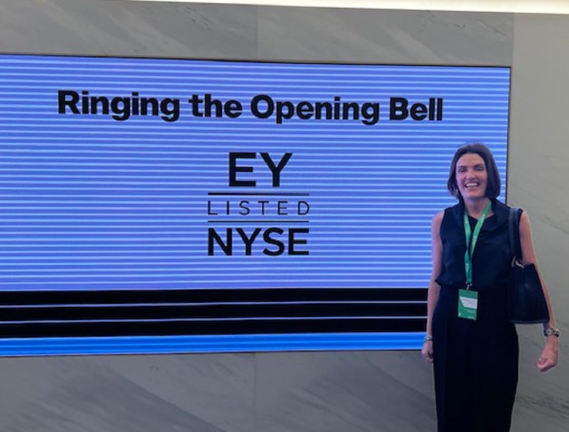 Jacqueline 'buzzing' after ringing bell at New York Stock Exchange