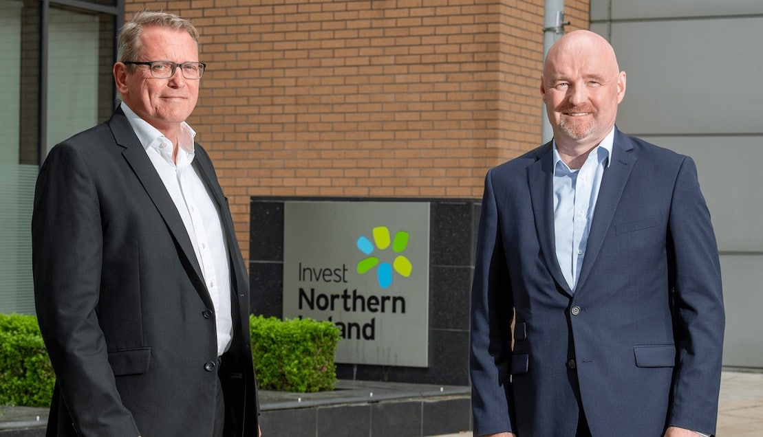 Derek Andrews (left), Head of Territory, Great Britain and Europe, Invest NI and Stephen Malone, CEO of Malone Group