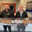 Sean Duffy with Liam White of Philip White Tyres