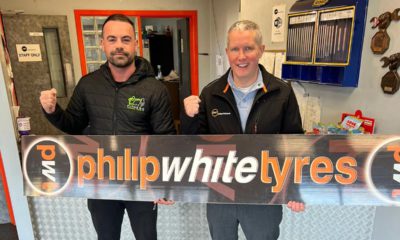 Sean Duffy with Liam White of Philip White Tyres