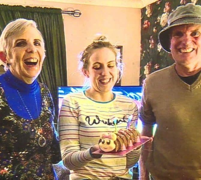 Natalie McNally with her parents